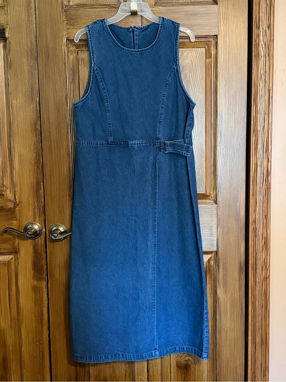 Vintage Premier International Sleeveless Denim Maxi Dress - Blue 100% Cotton